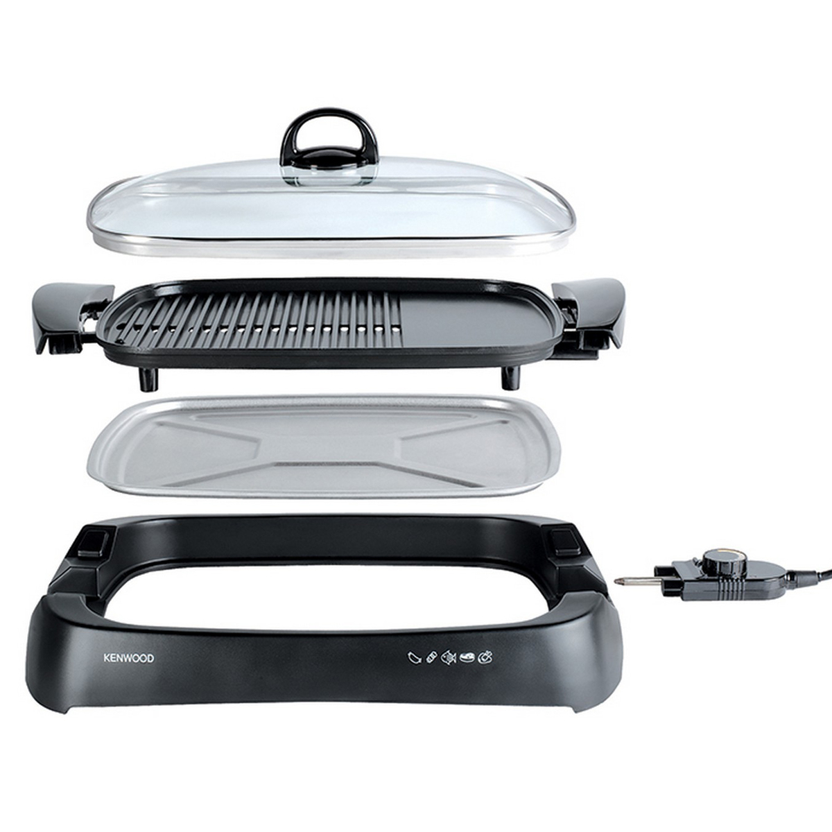 Kenwood Electric Health Grill 1700 Watts, Black, HG230 Barbeque