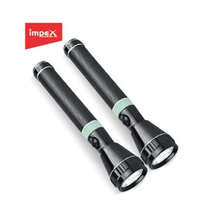 Impex Rechargeable LED Flashlight 2 Pcs Combo Lumin C2