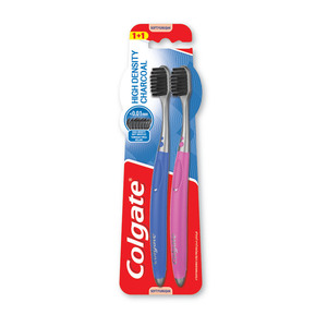 Colgate High Density Charcoal Toothbrush Soft 1+1