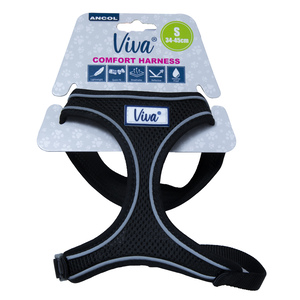 Viva Black Dog Comfort Harness Size S 34-45cm 1 pc