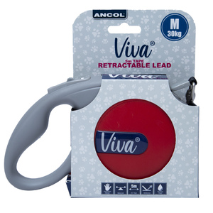 Ancol Viva Red Retractable Tape Lead Size Medium 5m 1 pc