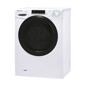 Candy Front Load Washing Machine, 10 kg, 1400 RPM, Black Smoky Door, Wi-Fi + BT, SmartPro Inverter Motor, Steam Function, Mix Power System, Class A, 6 Digit Display, CSO4106TWMB-19