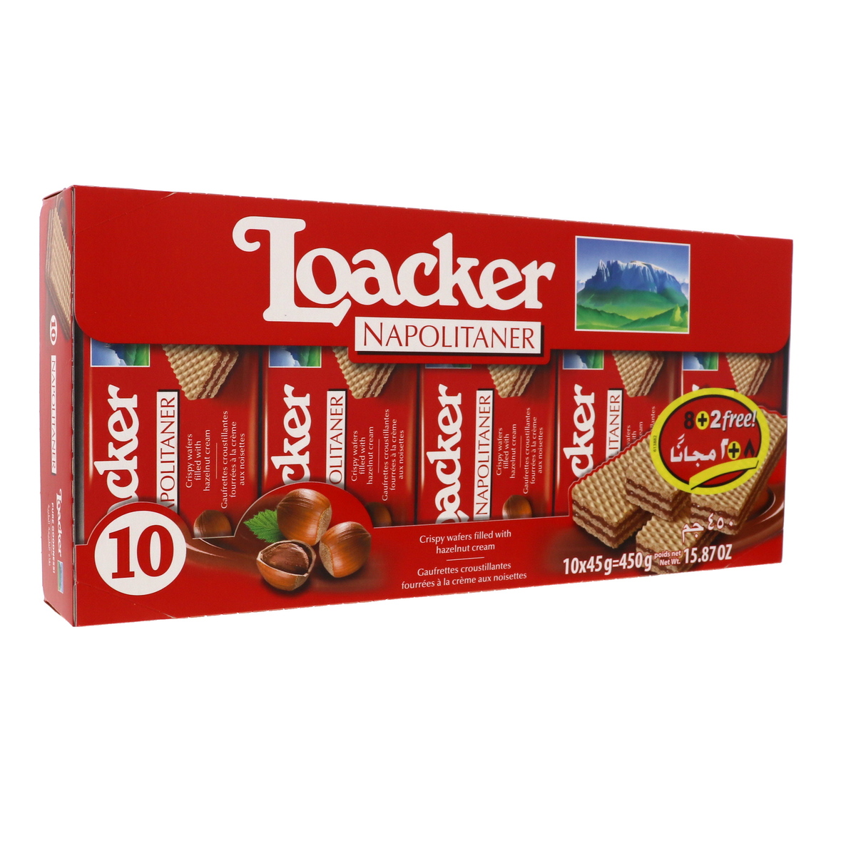 Buy Loacker Napolitaner Wafer 10 X 45g Online Lulu Hypermarket Uae