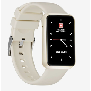 Swiss Military Smart Band Rhine2 White Frame-White Silicon Strap