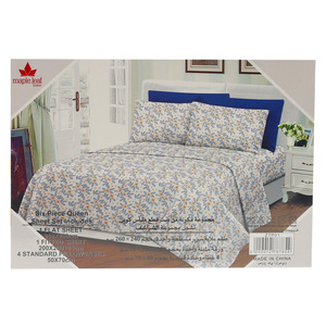 Maple Leaf Bed Sheet Set 240 x 260cm 6pcs Assorted