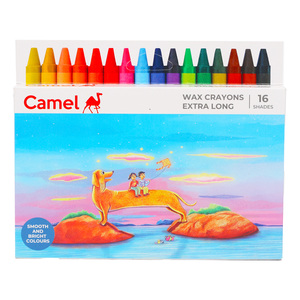 Camel Wax Crayons Extra Long 16 Shades