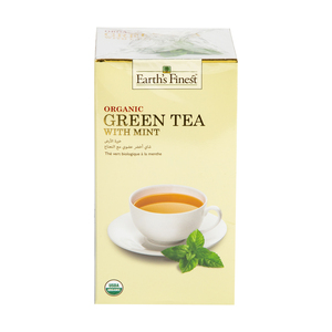 Earth's Finest Organic Green Tea with Mint 25 Teabags