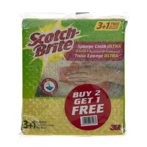 Scotch Brite Ultra Sponge Cloth 3 x 4 pcs