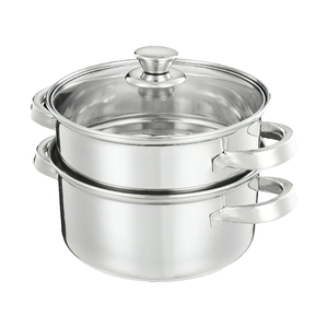 Chefline 2 Tier Stainless Steel Food Steamer, 20 cm, INDSTM