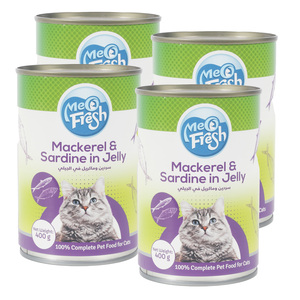 Meo Fresh Mackerel & Sardine in Jelly 4 x 400 g