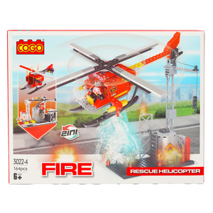 Skid Fusion Rescue Helicopter Bricks 164pcs 3022-4