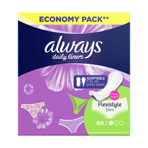 Always Daily Liners Flexistyle Slim Fresh Scent Normal 60pcs