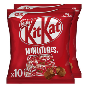 Nestle KitKat Miniatures Crispy Wafer Finger Covered With Milk Chocolate 2 x 110 g