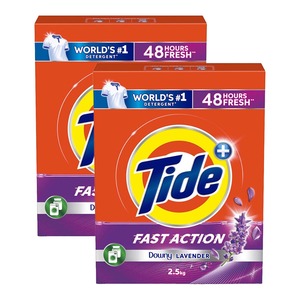 Tide Fast Action Downy Lavender Washing Powder 2 x 2.5 kg