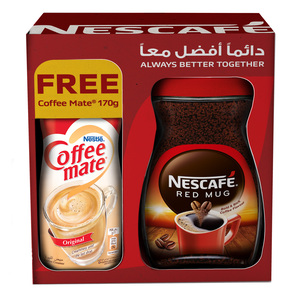 Nescafe Red Mug Instant Coffee Jar 190 g + Coffeemate Value Pack 170 g