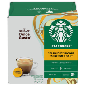 Starbucks Blonde Espresso Roast by Nescafe Dolce Gusto Blonde Roast Coffee Pods 12 pcs 66 g