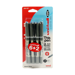 Uni-Ball Eye Refiller Pen 6 + 2 MIP-PACK-057