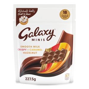 Galaxy Minis Smooth Milk Crispy Hazelnut Caramel Chocolate Bar 18 pcs 227.5 g