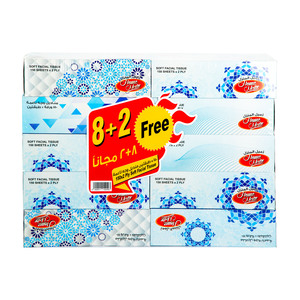 Home Mate Soft Facial Tissue 2ply 150 Sheets 8+2