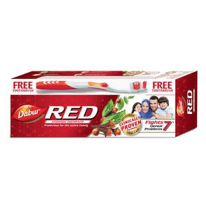 Dabur Red Ayurvedic Toothpaste 200 g + Toothbrush