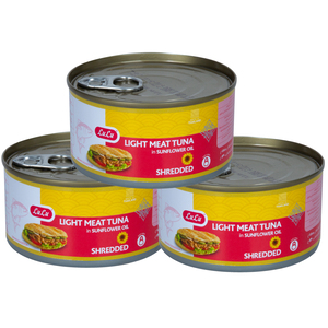 LuLu Light Meat Shredded Tuna in Sunflower Oil 3 x 185 g