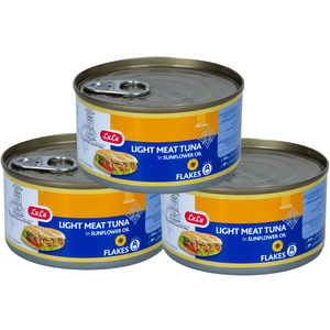 LuLu Light Meat Tuna Flakes in Sunflower Oil 3 x 185 g