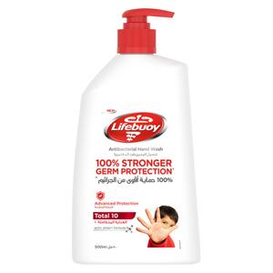 Lifebuoy Antibacterial Hand Wash Total 10 For 100% Stronger Germ Protection In 10 Seconds 500 ml