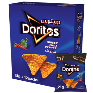 Doritos Sweet Chili Pepper Tortilla Chips 16 x 21 g