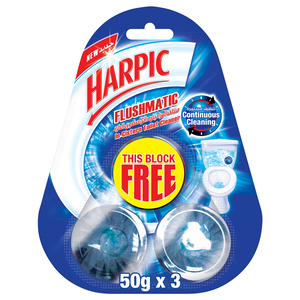 Harpic Flushmatic In-Cistern Toilet Cleaner 3 x 50 g