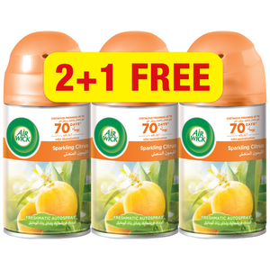 Airwick Air Freshener Freshmatic Refill Sparkling Citrus 3 x 250 ml