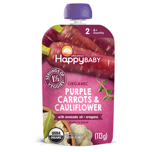 Happy Baby Organic Purple Carrots & Cauliflower Baby Food 113 g