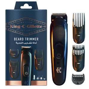 King C. Gillette Cordless Men’s Beard Trimmer Kit with Lifetime Sharp Blades and 3 Interchangeable Combs