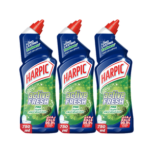 Harpic Pine Active Fresh Toilet Cleaner 3 x 750 ml