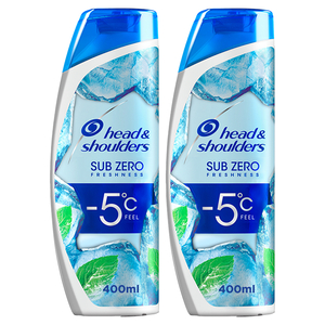 Head & Shoulders Sub-Zero Freshness Anti-Dandruff Shampoo for All Hair Types 2 x 400 ml