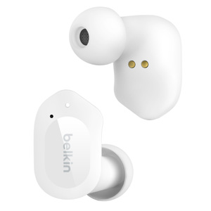 Belkin SOUNDFORM (TWS-C005)True Wireless Earbuds (Bluetooth Headphones with Noise Isolation, Touch Controls, 24 Hours Playtime, Sweatproof) Wireless Headphones, Bluetooth Earbuds,White