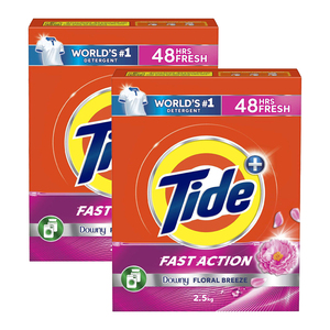 Tide Fast Action Downy Floral Breeze Washing Powder 2 x 2.5 kg