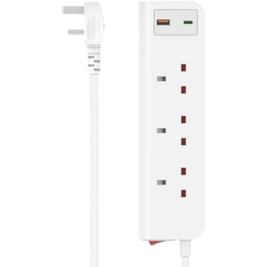 Hama Power Strip 3-Way, USB C / A , 20W PD, 2M, Whit, D3223861