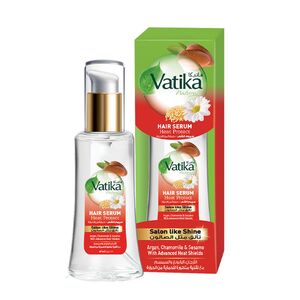 Vatika Naturals Heat Protect Hair Serum Argan Chamomile & Sesame With Advanced Heat Shields 47 ml