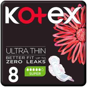 Kotex Ultra Thin Super Size Sanitary Pads with Wings 8 pcs