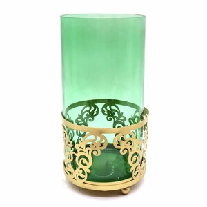 Maple Leaf Tealight Candle Holder Green