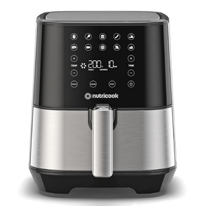 Nutricook Air Fryer 2 with Digital Control Panel Display, 3.6 L, 1500 W, 10 Preset Programs, Stainless Steel/Black, NC-AF204