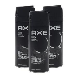 Axe Black Frozen Pear & Cedarwood Scent 48Hrs Deodorant Body Spray 150 ml 2 + 1