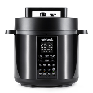 Nutricook Smart Pot 2, 9 in 1 Electric Pressure Cooker, 6 L, 1000 W, 12 Smart Programs with Smart Lid, Black, NC-SP204K