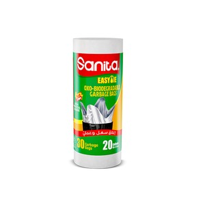 Sanita Oxo-Biodegradable Garbage Bags 20 Gallons 85 x 72 cm 30pcs