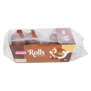 Americana Mini Roll Chocolate Cake 3 pcs 60 g