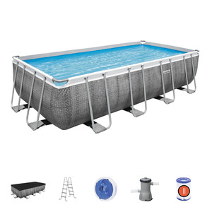 Bestway 16ft Power Steel Rectangular Pool Set 56996