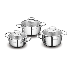 Korkmaz Perla Jr Cookware Set, 6 pcs, Silver, A1650