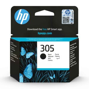 HP 305 Original Ink Cartridge, Black , 3YM61AE