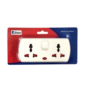 Sirocco 4-Way 2/3Pin Multi-Socket, White, W022