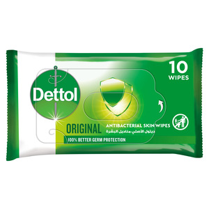 Dettol Original Antibacterial Skin Wipes 10pcs